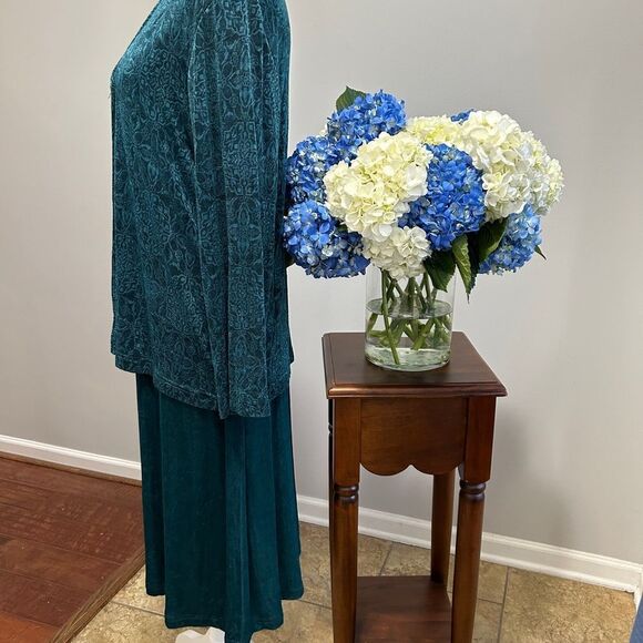 Coldwater Creek Teal Textured Fabric - Picture 4 of 8